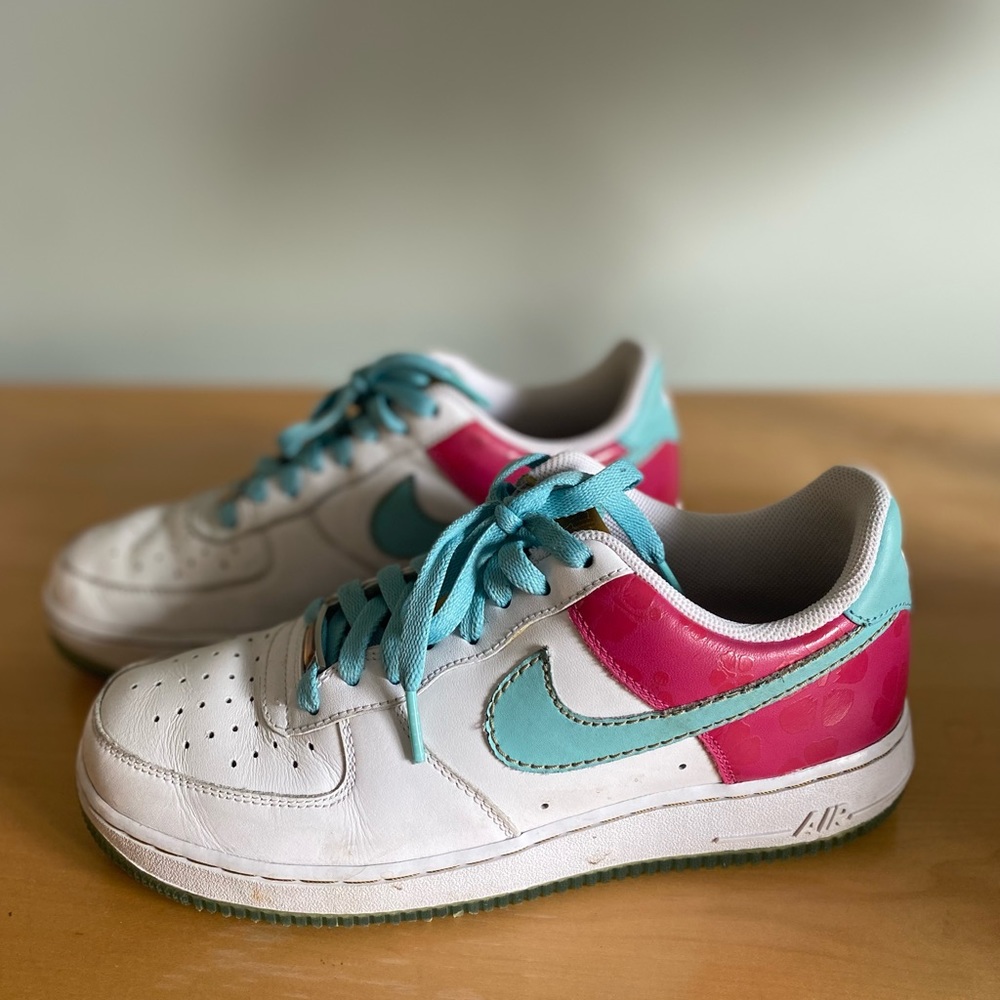 Nike Air Force 1 Low Pink Hawaiian Gold Collector Shoes Mens 8/women’s 9.5-10